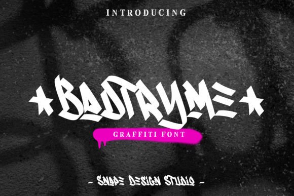 Badtryme: A Graffiti-Inspired Display Font for Crafters and Makers