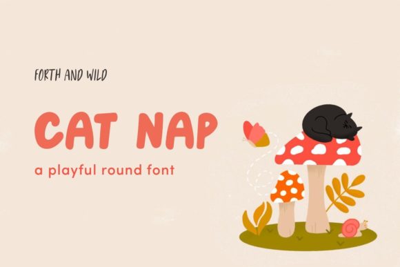 Cat Nap: A Bold Display Font for Creative Web Design