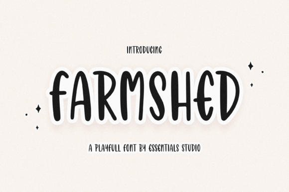 Farmshed: A Playful Display Font for Handmade Labels, Invitations & More