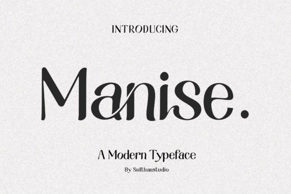 Manise: A Display Font That Elevates Small Business Branding
