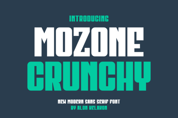 Mozone Crunchy: A Modern Display Font for Handmade Labels, Invitations, and Creative Packaging