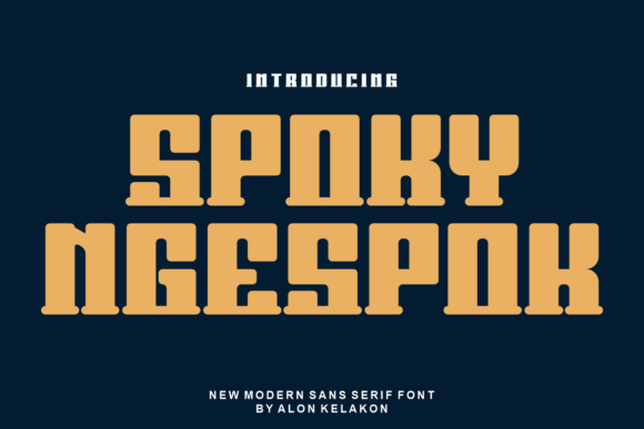 Spoky Ngespok: A Modern Display Font for Crafters and Product Designers
