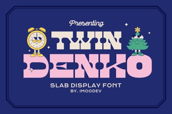 Twin Denko: A Modern Display Typeface for Crafters & Makers